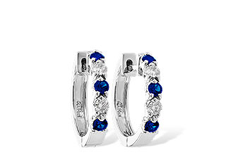 B046-93747: EARRINGS .33 SAPP .52 TGW