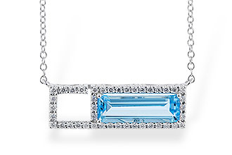 B319-65574: NECK 1.44 BLUE TOPAZ 1.60 TGW