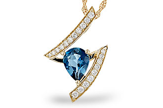 D320-55574: NECK 1.04 LONDON BLUE TOPAZ 1.23 TGW (8x6MM)