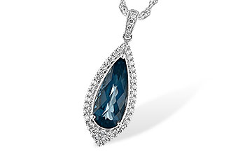 F235-11919: NECK 2.40 LONDON BLUE TOPAZ 2.65 TGW