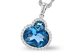 F318-79255: NECK 2.86 LONDON BLUE TOPAZ 3.00 TGW (10X8 OVAL)