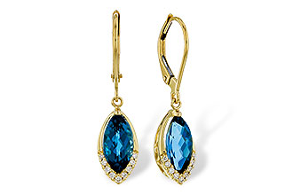 F320-61992: EARR 2.42 TW LONDON BLUE TOPAZ 2.50 TGW (9x5MM MQ)