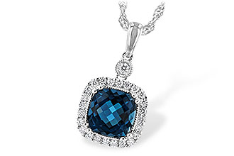 G235-10092: NECK 1.63 LONDON BLUE TOPAZ 1.80 TGW (7MM LBT)