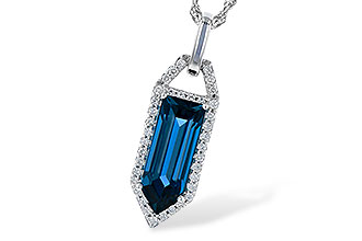 H318-74637: NECK 2.95 LONDON BLUE TOPAZ 3.12 TGW