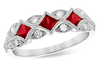 H318-75610: LDS WED RG .55 RUBY .70 TGW