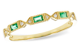H319-63746: LDS WED RG .10 EMERALD .12 TGW