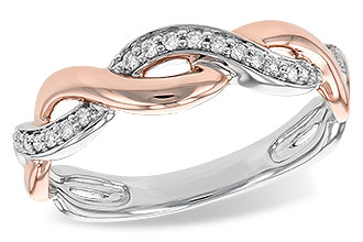M231-48282: LDS DIA WED RG .10 TW (ROSE & WG)